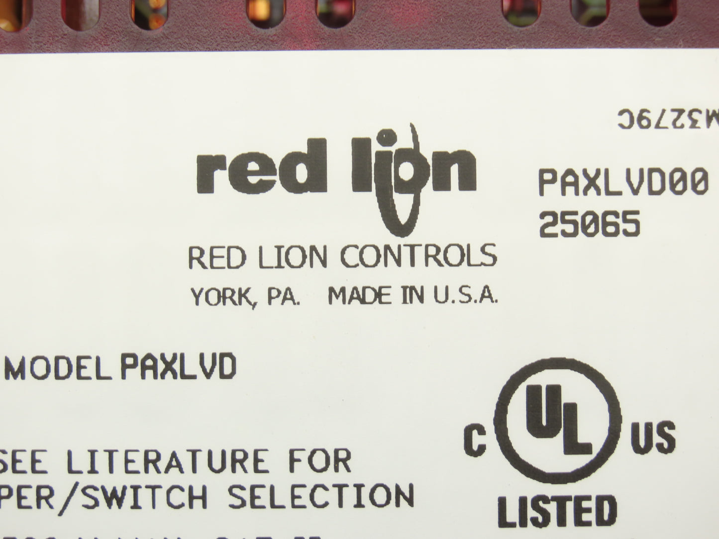 Red Lion Controls PAXLVD 3.5 Digit ±300VDC Volt Meter 115-230VAC