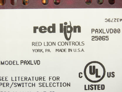 Red Lion Controls PAXLVD 3.5 Digit ±300VDC Volt Meter 115-230VAC