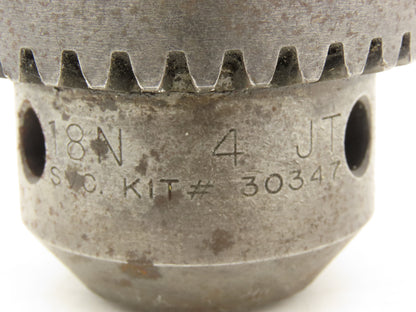 Jacobs 40 J4 E Tapered Shank Keyed 18N 4 JT Super Drill Chuck 1/8-3/4" 30347