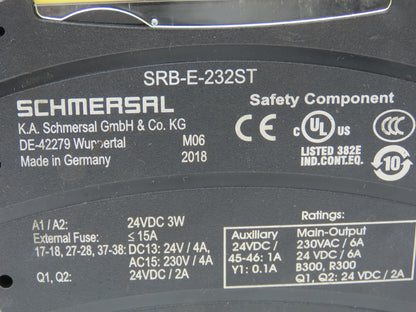 Schmersal SRB-E-232ST Safety Monitoring Module 24VDC 0-30Sec Drop-Out Delay
