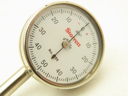 Starrett 196B5 Universal Back Plunger Dial Gage Indicator 0-50-0 .001"/0.02mm