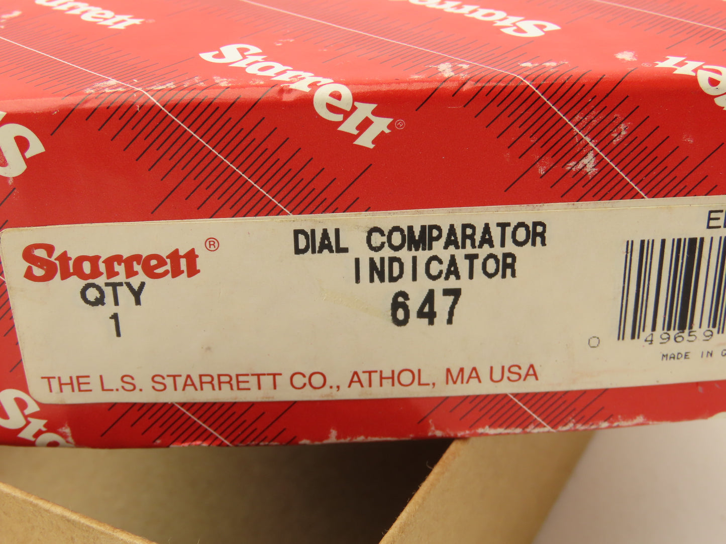 Starrett 647 Dial Comparator Gage Indicator 20-0-20 / .004" Range .00005" Grad