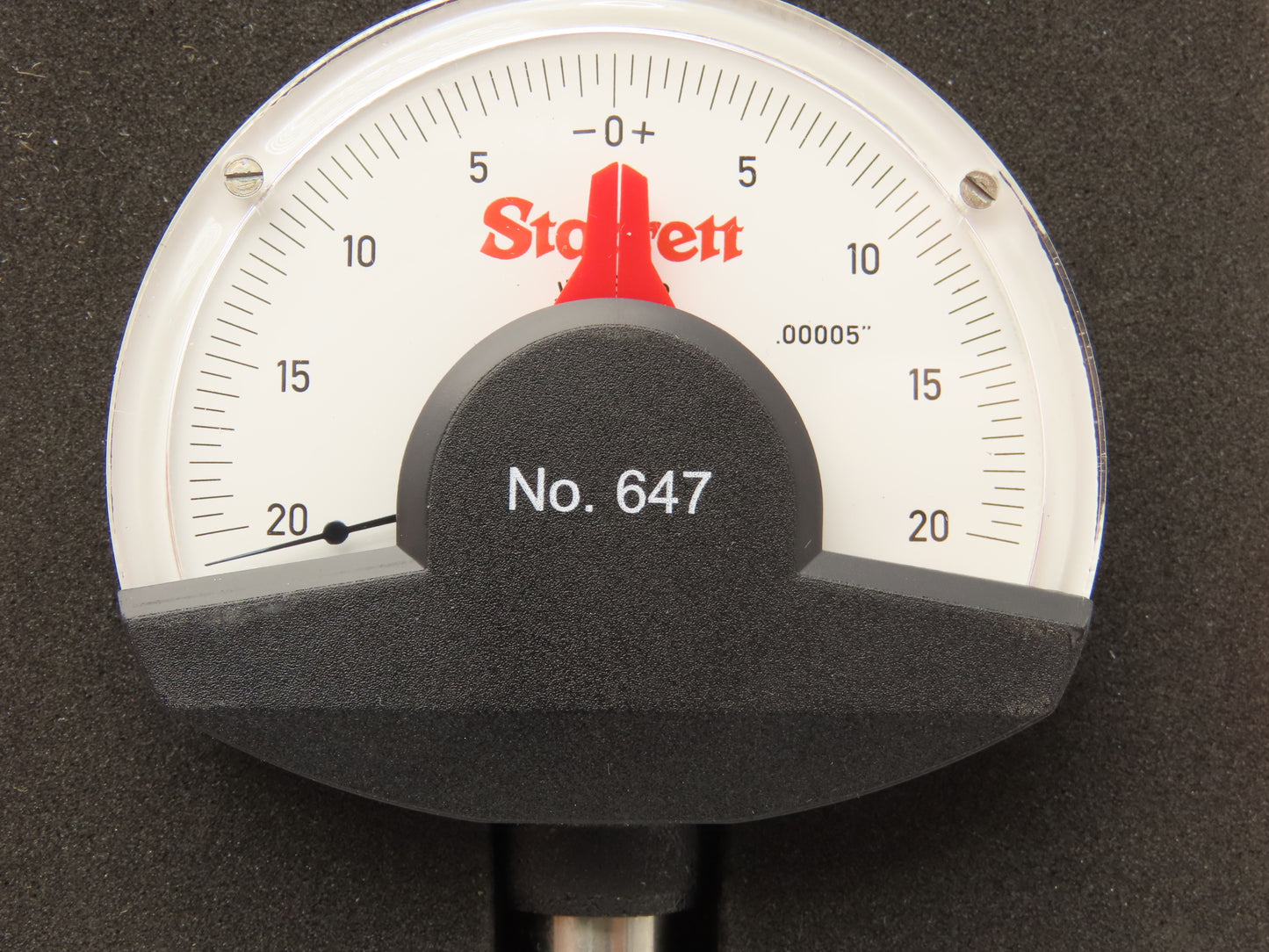 Starrett 647 Dial Comparator Gage Indicator 20-0-20 / .004" Range .00005" Grad
