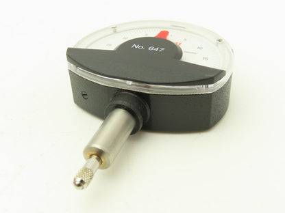 Starrett 647 Dial Comparator Gage Indicator 20-0-20 / .004" Range .00005" Grad