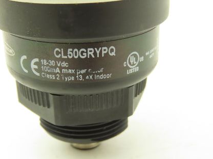Banner CL50GRYPQ 50mm 3-Color LED Light 6" Column 18-30V DC 4-Pin M12 QD CL50
