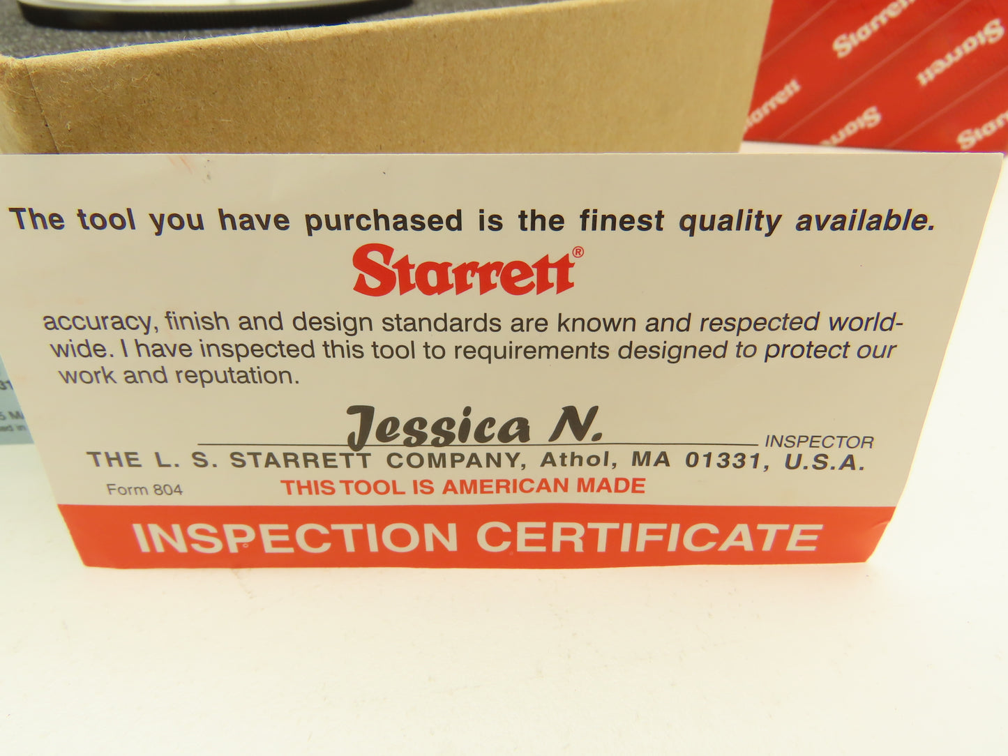 Starrett 656-617J Dial Gage Indicator 0-20 Dial .400" Range .0001"Grad