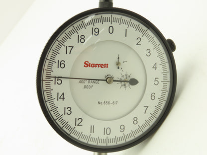 Starrett 656-617J Dial Gage Indicator 0-20 Dial .400" Range .0001"Grad