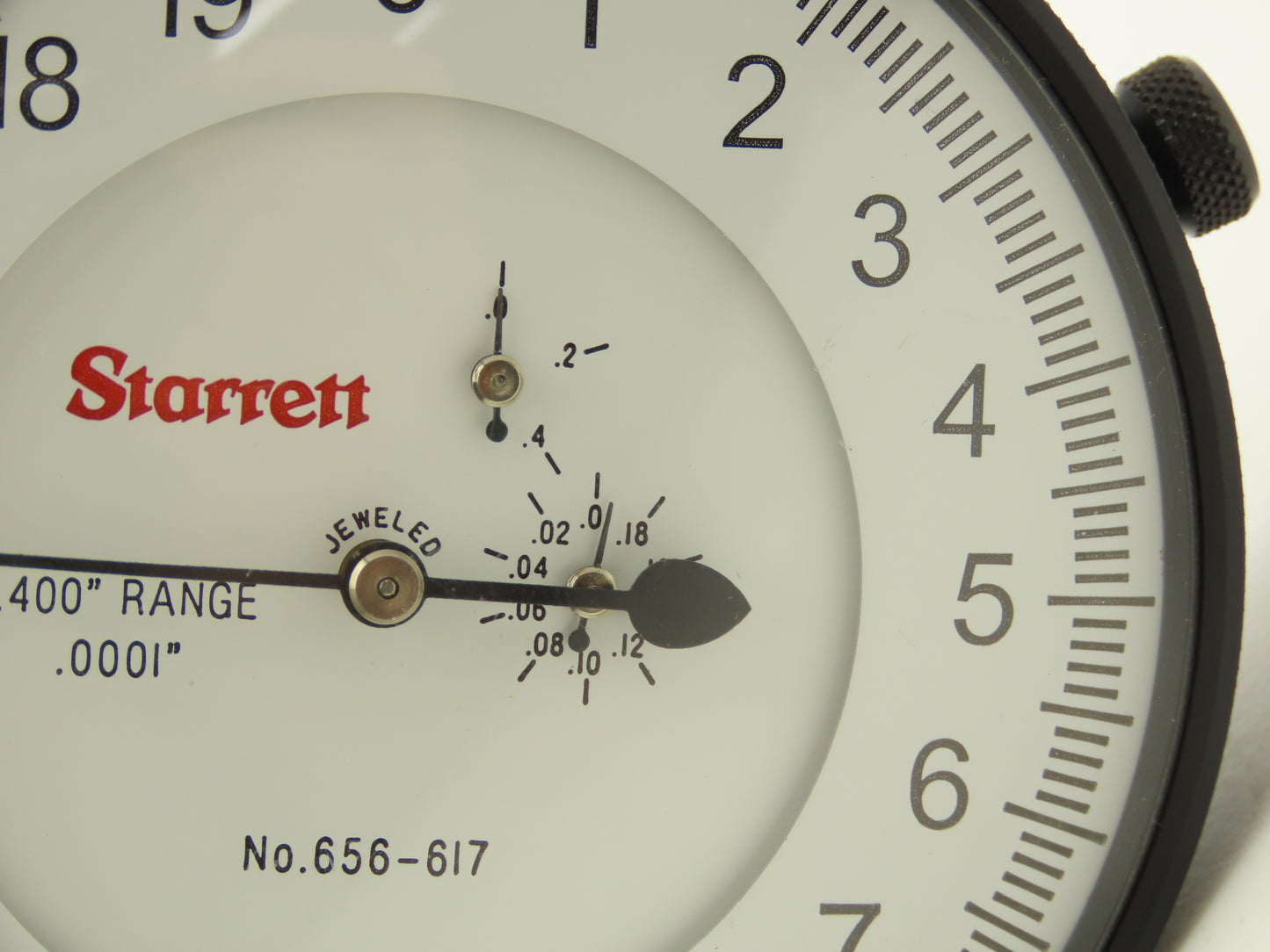 Starrett 656-617J Dial Gage Indicator 0-20 Dial .400" Range .0001"Grad