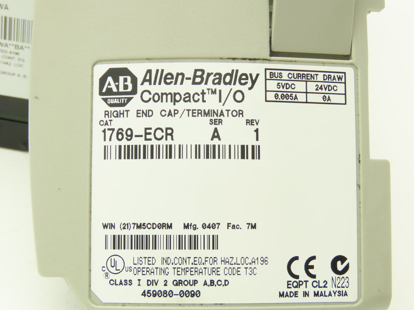 Allen Bradley 1764-24AWA MicroLogix 1500 Base Unit 24 Point Series B Rev A