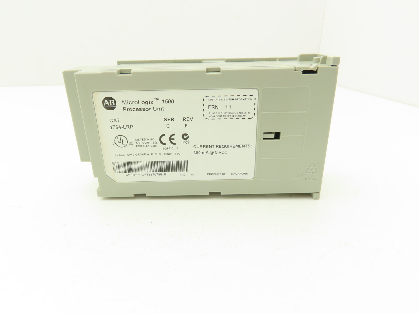 Allen Bradley 1764-LRP MicroLogix 1500 Processor Unit Ser C Rev F FRN 11