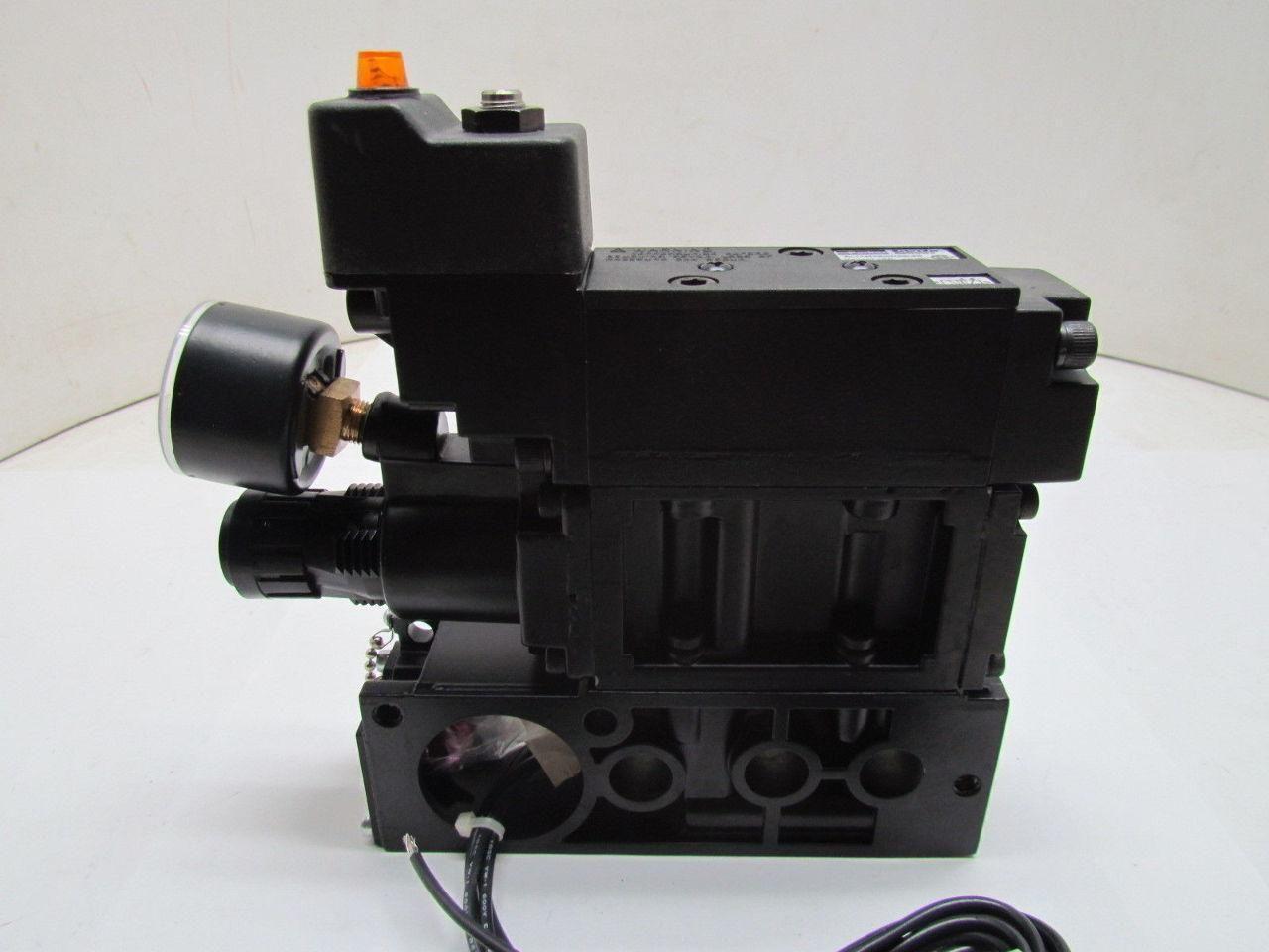 Parker Schrader Bellows AL11323BGW53L6B Pneumatic Valve Regulator 120V Solenoid