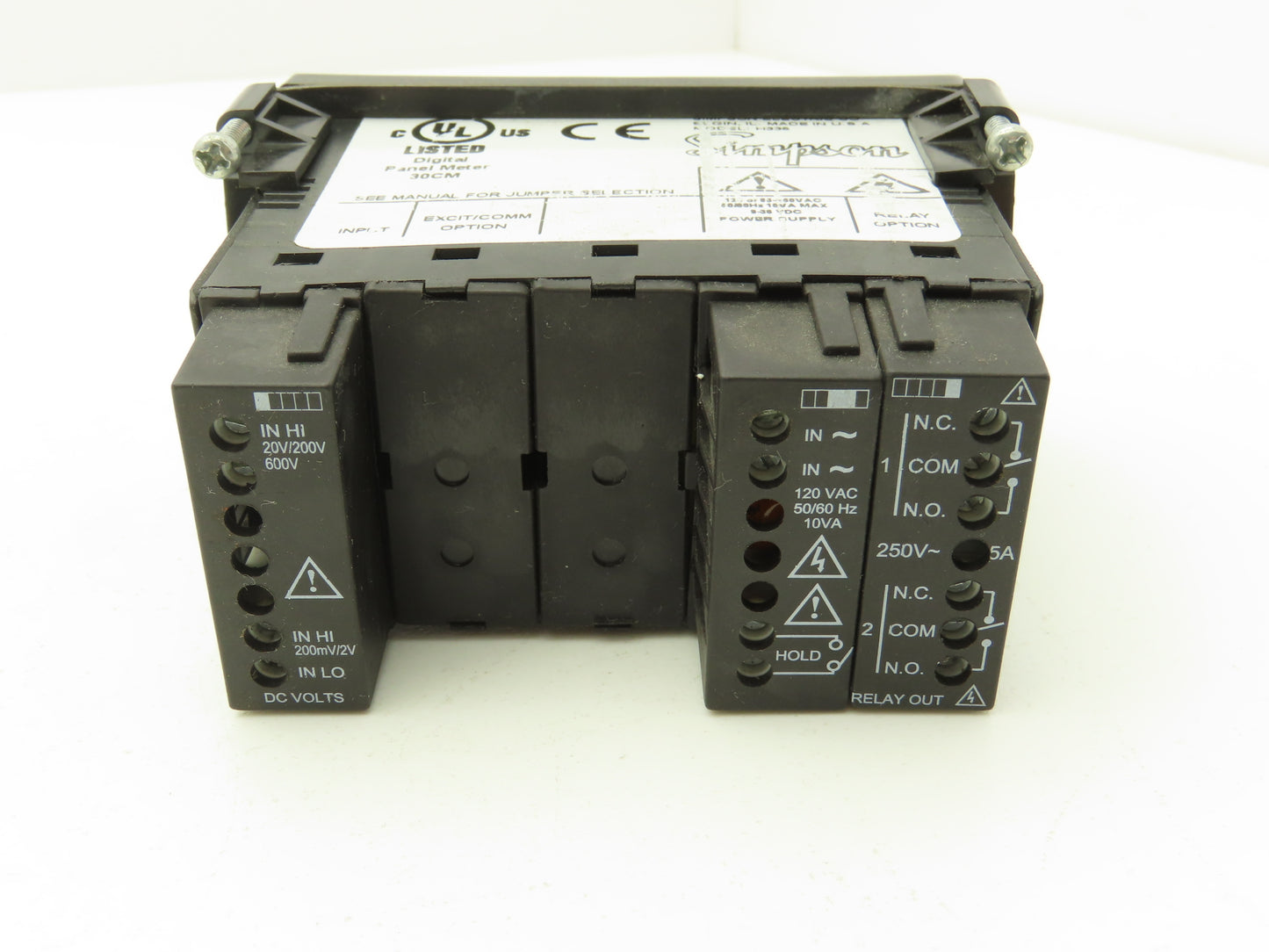 Simpson H335111020 Model H335 200mVDC Digital Panel Meter 120 VAC Power Supply