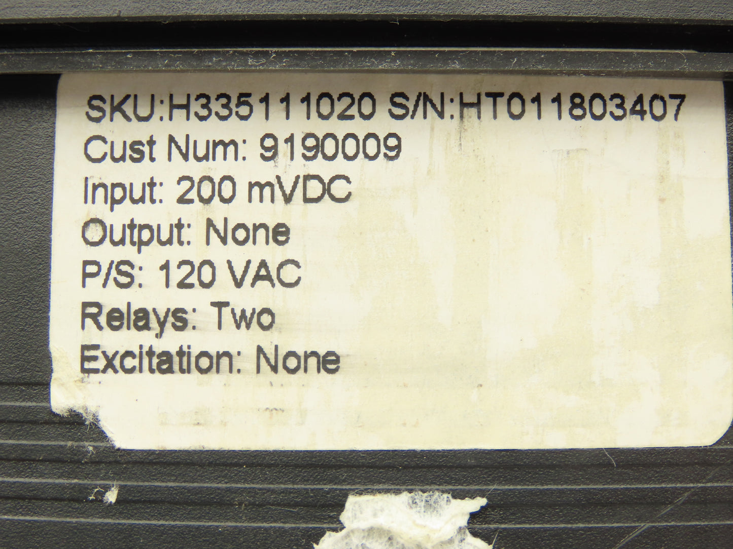 Simpson H335111020 Model H335 200mVDC Digital Panel Meter 120 VAC Power Supply