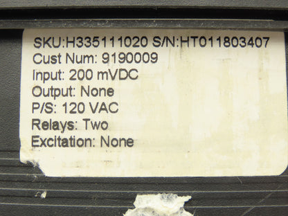 Simpson H335111020 Model H335 200mVDC Digital Panel Meter 120 VAC Power Supply