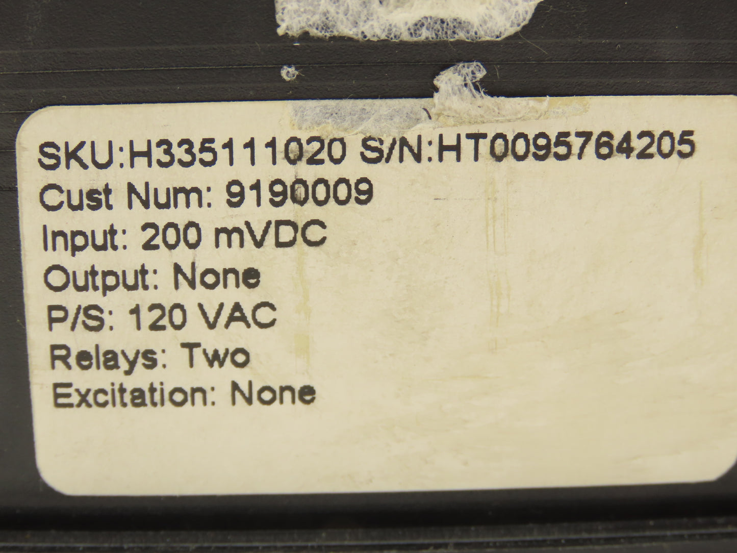 Simpson H335111020 Model H335 200mVDC Digital Panel Meter 120 VAC Power Supply