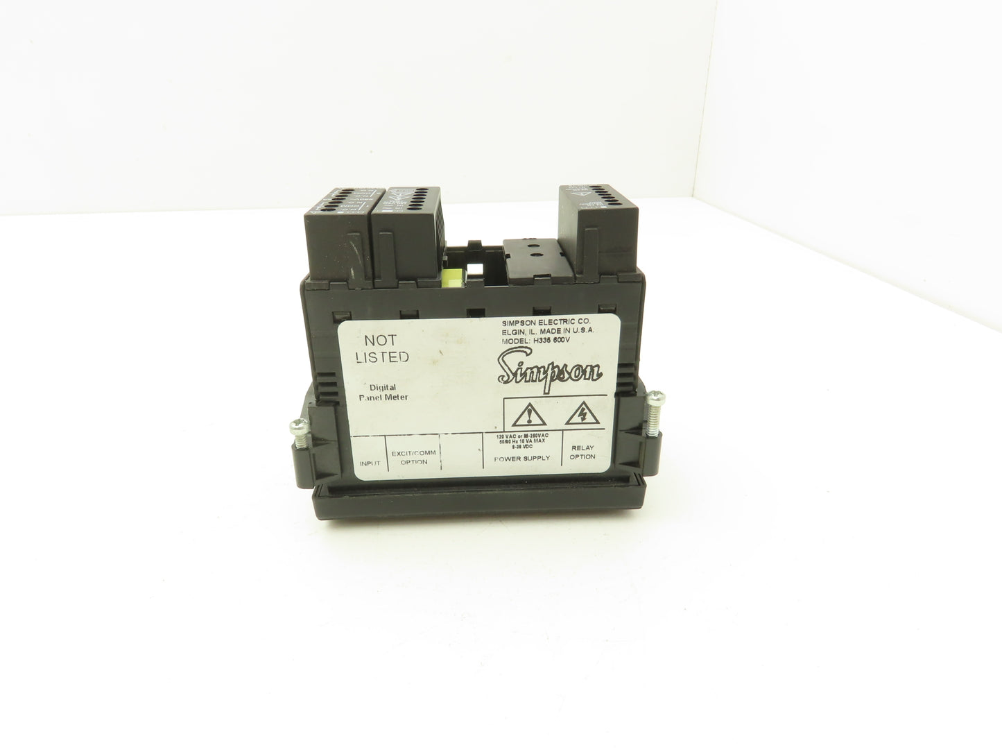 Simpson H335111020 Model H335 200mVDC Digital Panel Meter 120 VAC Power Supply