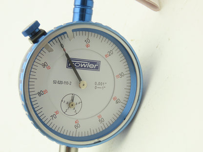 Fowler 52-520-110-2 Dial Gage Indicator 0-100 Dial 0-1" Range .001" Grad