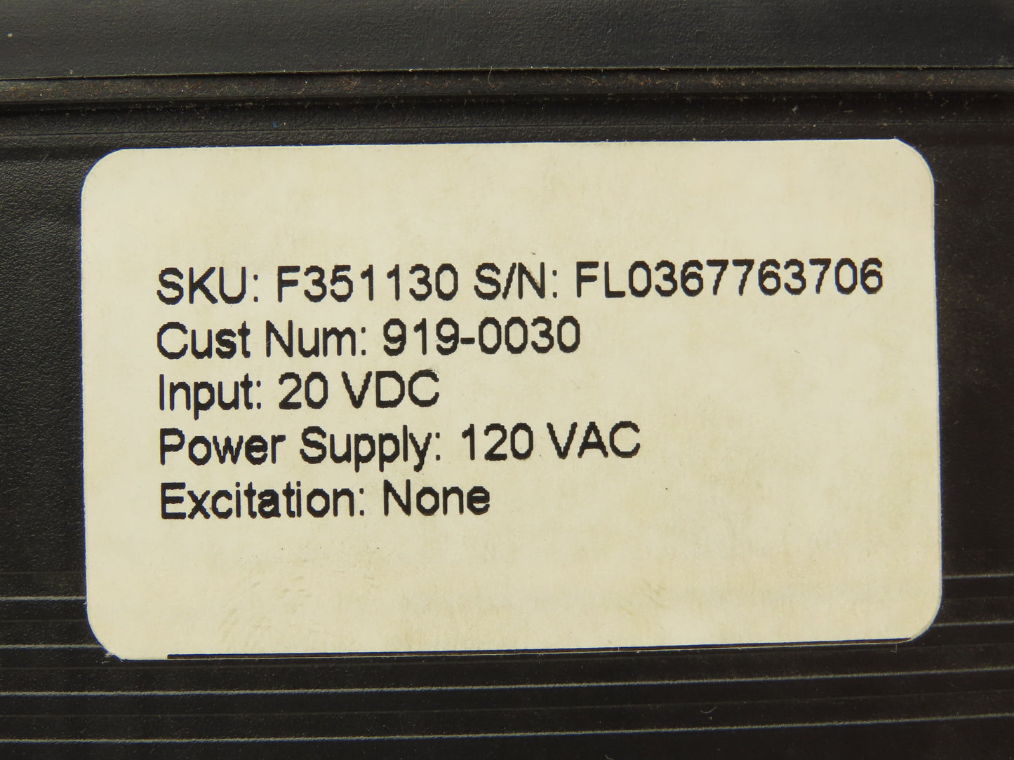 Simpson F3511030 Model F35 20VDC Digital Panel Meter 120 VAC Power Supply