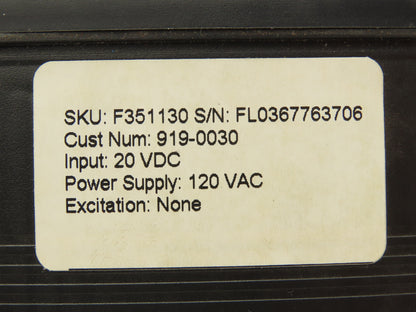 Simpson F3511030 Model F35 20VDC Digital Panel Meter 120 VAC Power Supply