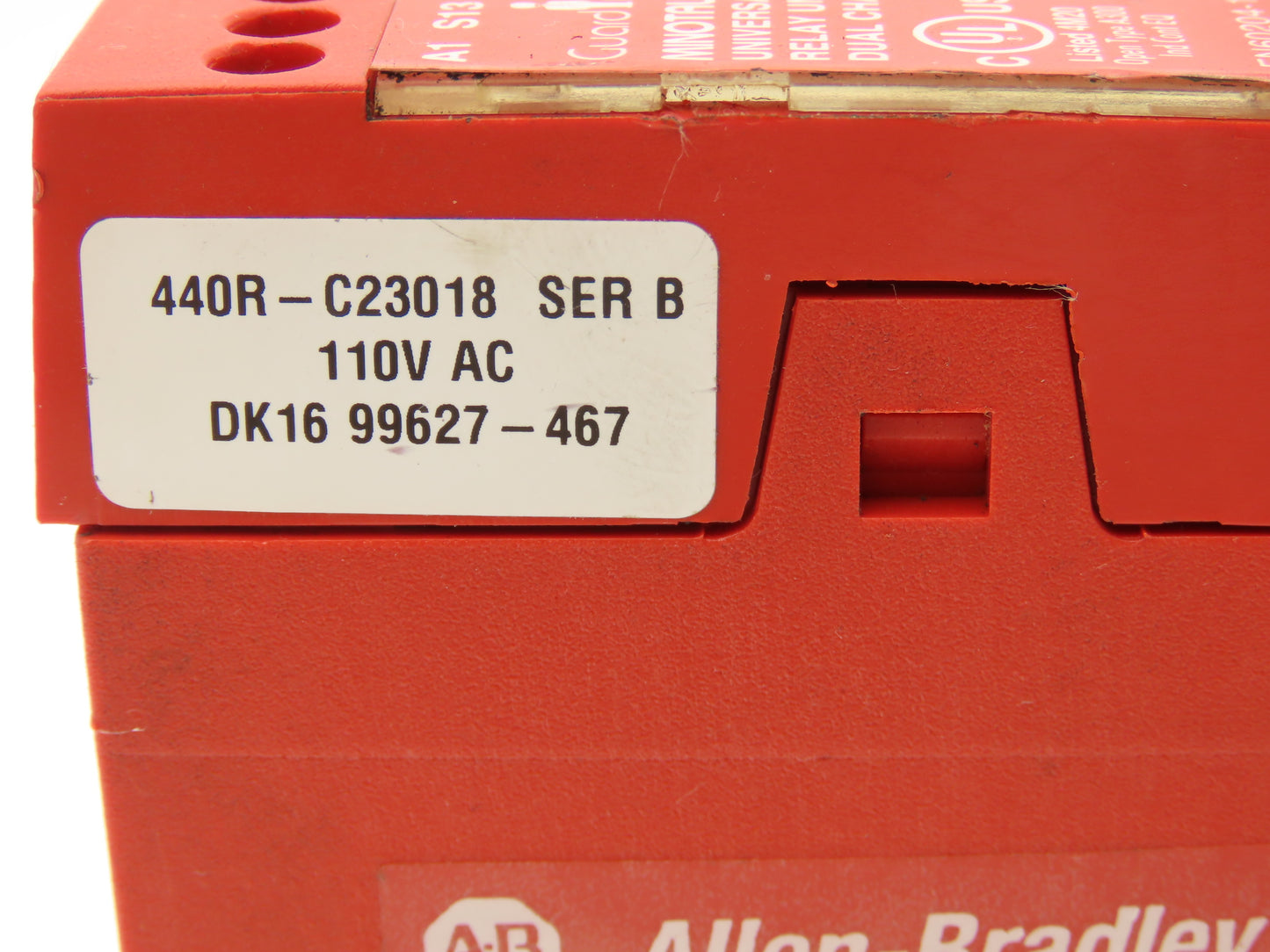 Allen Bradley 440R-C23018 SER B Guardmaster Minotaur MSR6R/T Safety Relay 110VAC