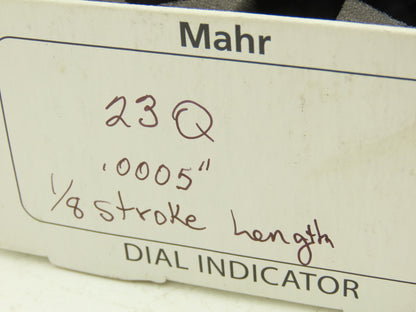 Mahr Federal 2014810 23Q-RC MarCator Dial Drop Indicator 0-20 .050"Span .0005"