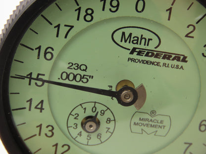 Mahr Federal 2014810 23Q-RC MarCator Dial Drop Indicator 0-20 .050"Span .0005"