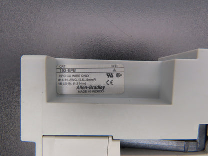 Allen Bradley 193-ED1CB Motor Starter Overload Relay 1-5A Range DIN Adaptor