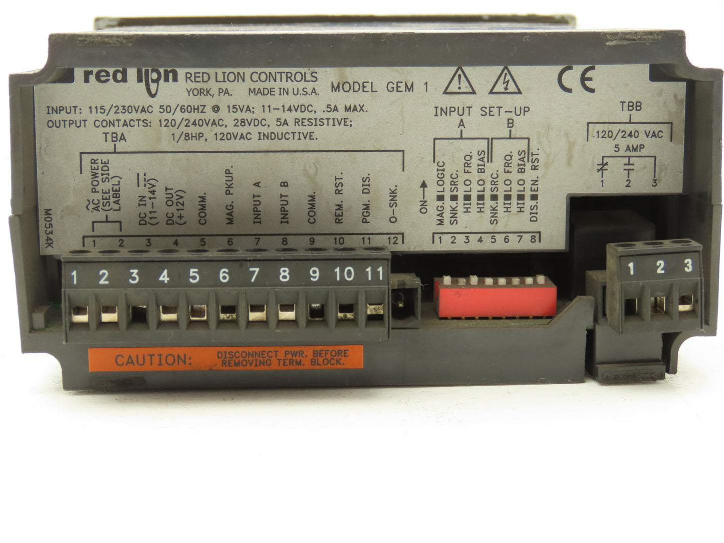Red Lion GEM10060 GEM1 Astro Line Digital Counter 6-Digit LED Panel Meter