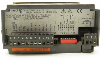 Red Lion GEM10060 GEM1 Astro Line Digital Counter 6-Digit LED Panel Meter