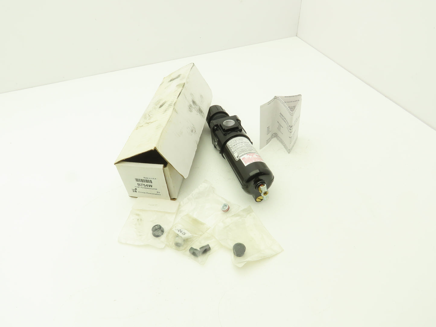 Arrow Pneumatics B754W Pneumatic Air Filter-Regulator 250PSI 1/2"NPT 40 Micron