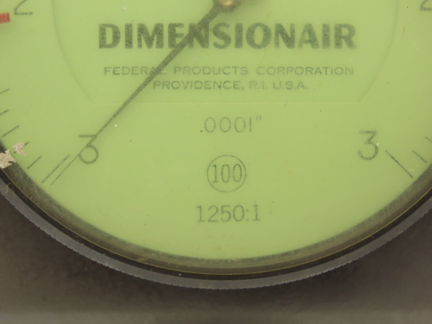 Mahr Federal D-1250 Dimensionair Air Gage 0-3" Dial 1250:1 .0001" Tooling