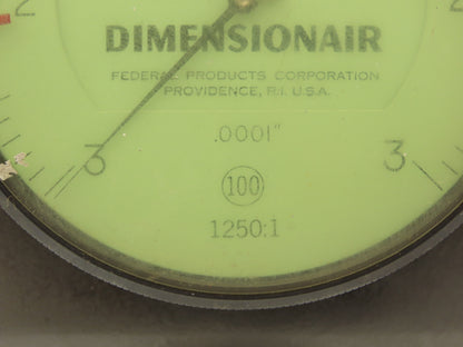 Mahr Federal D-1250 Dimensionair Air Gage 0-3" Dial 1250:1 .0001" Tooling