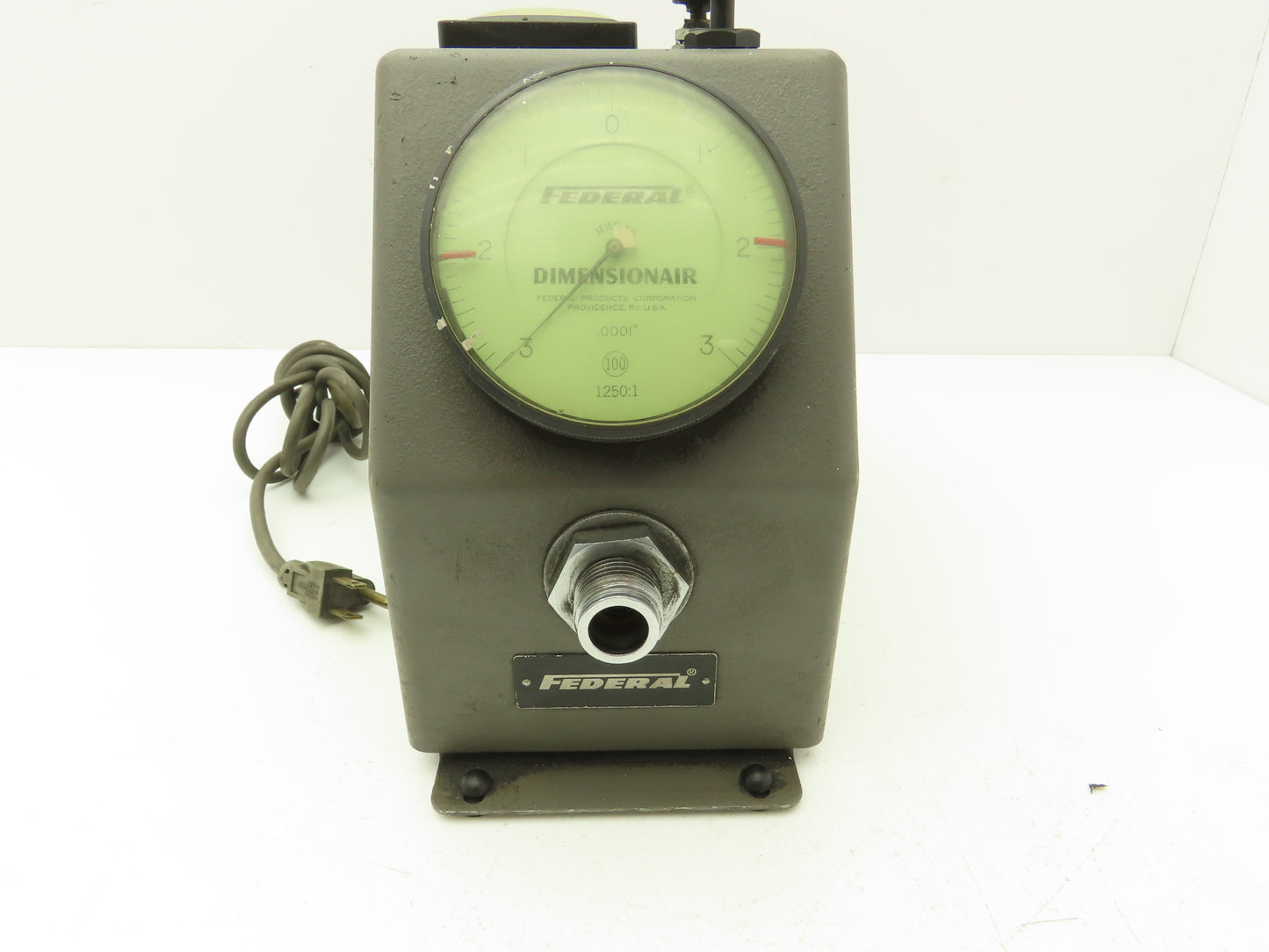Mahr Federal D-1250 Dimensionair Air Gage 0-3" Dial 1250:1 .0001" Tooling