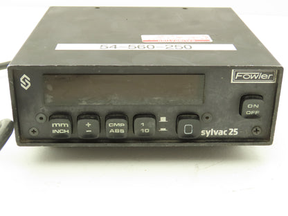 Fowler Sylvac D25 Digital Indicator Gage Display 115V  -Not Working-