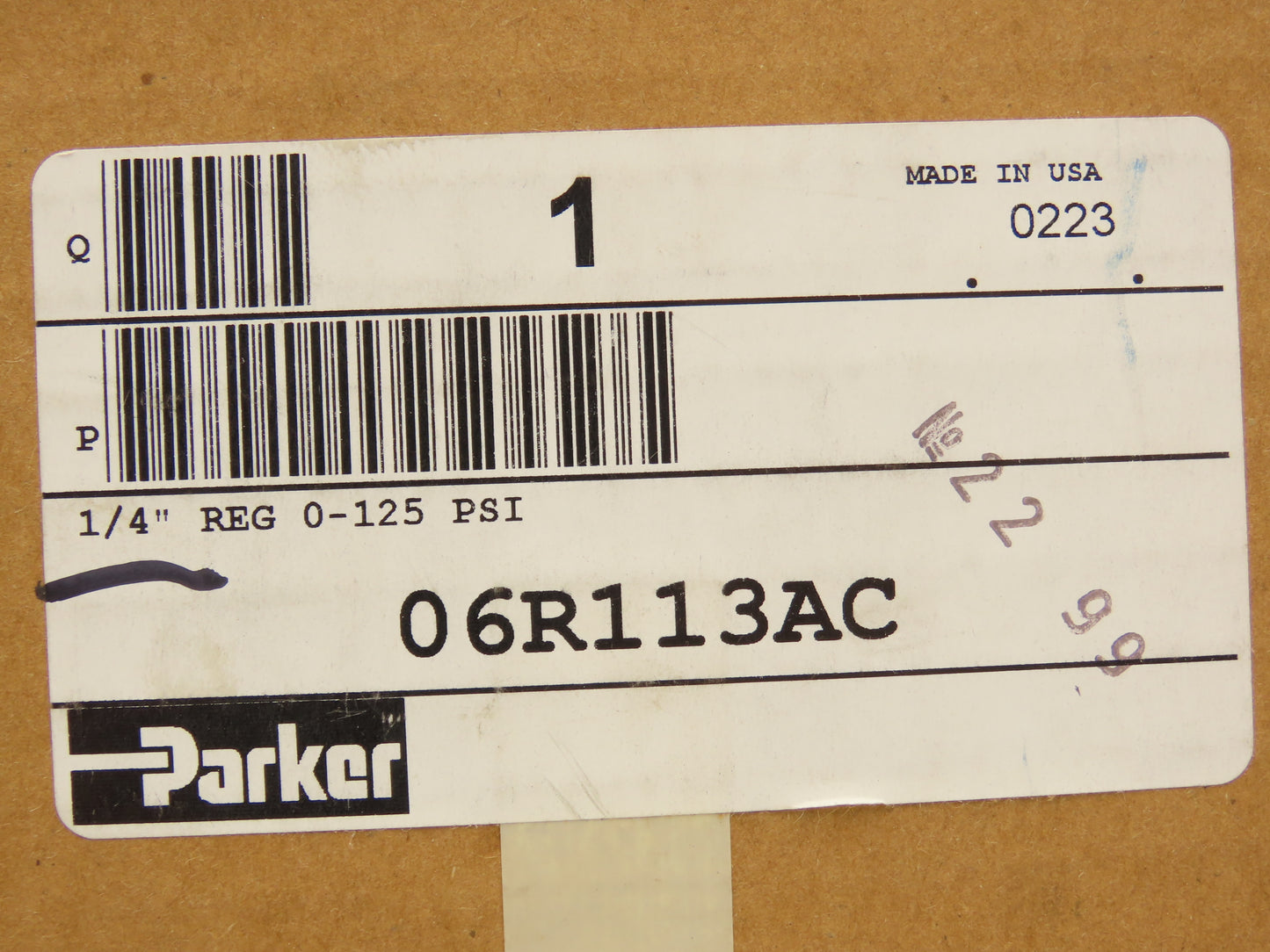 Parker 06R113AC Pneumatic Air Pressure Regulator 1/4" NPT