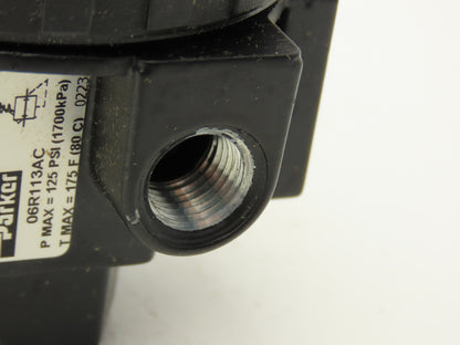 Parker 06R113AC Pneumatic Air Pressure Regulator 1/4" NPT