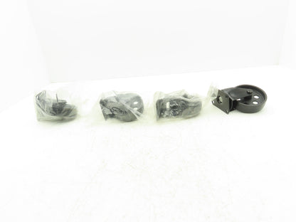 4" Cast Swivel Caster Wheels Two With Locking Break VTG Look Lot of 4