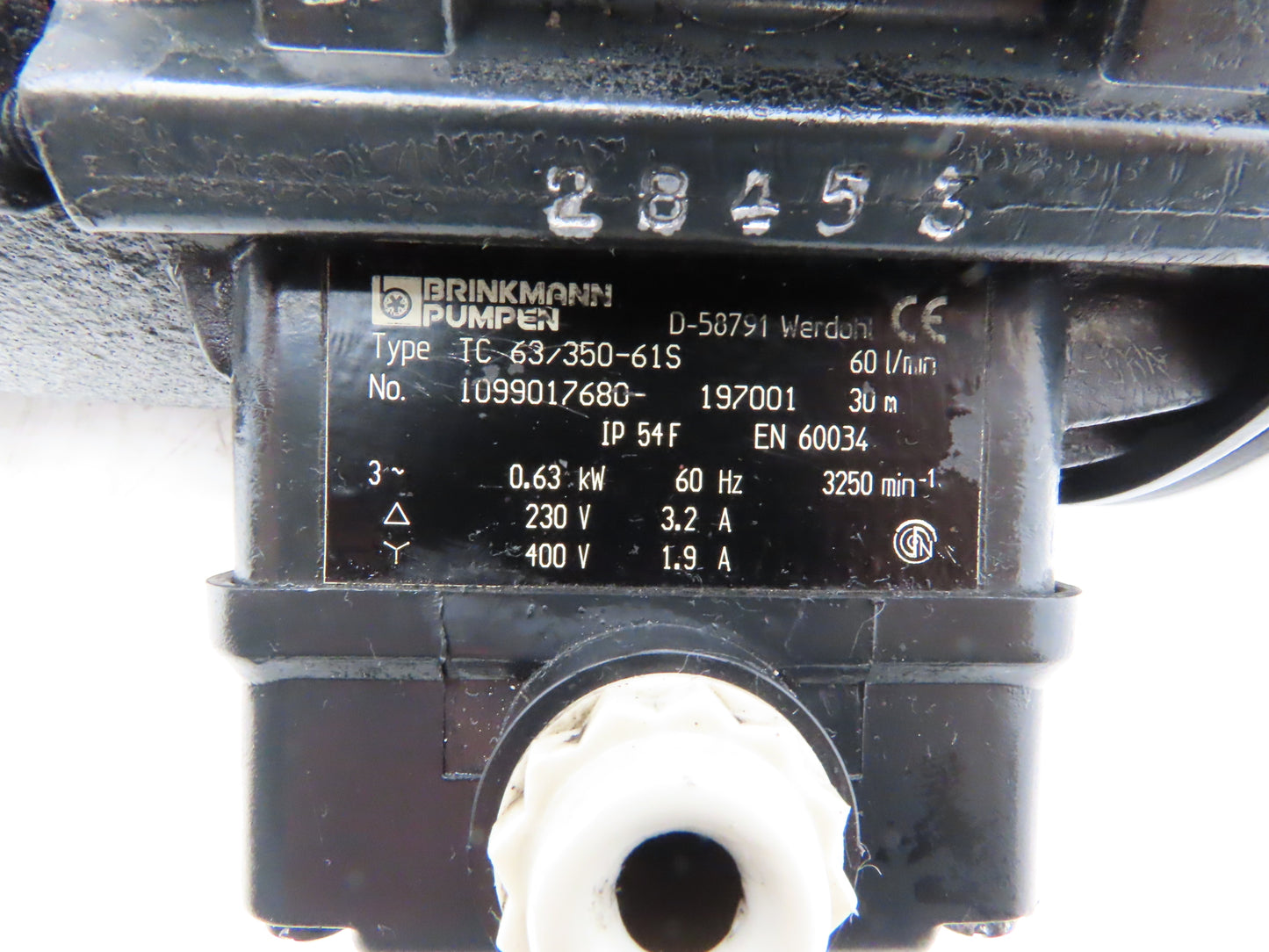 Brinkmann TC 63/350-61S Coolant Pump 60L/min 0.63kw 230/400V 3PH 3/4"NPT
