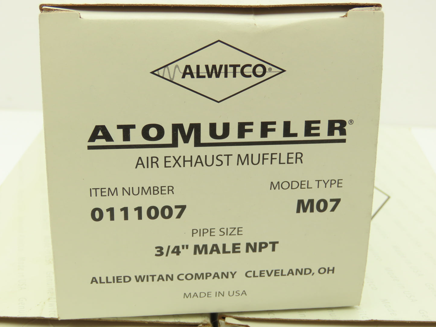Allied Witan M07 Alwitco AtoMuffler 3/4" NPT 125PSI Max Pressure Lot of 4