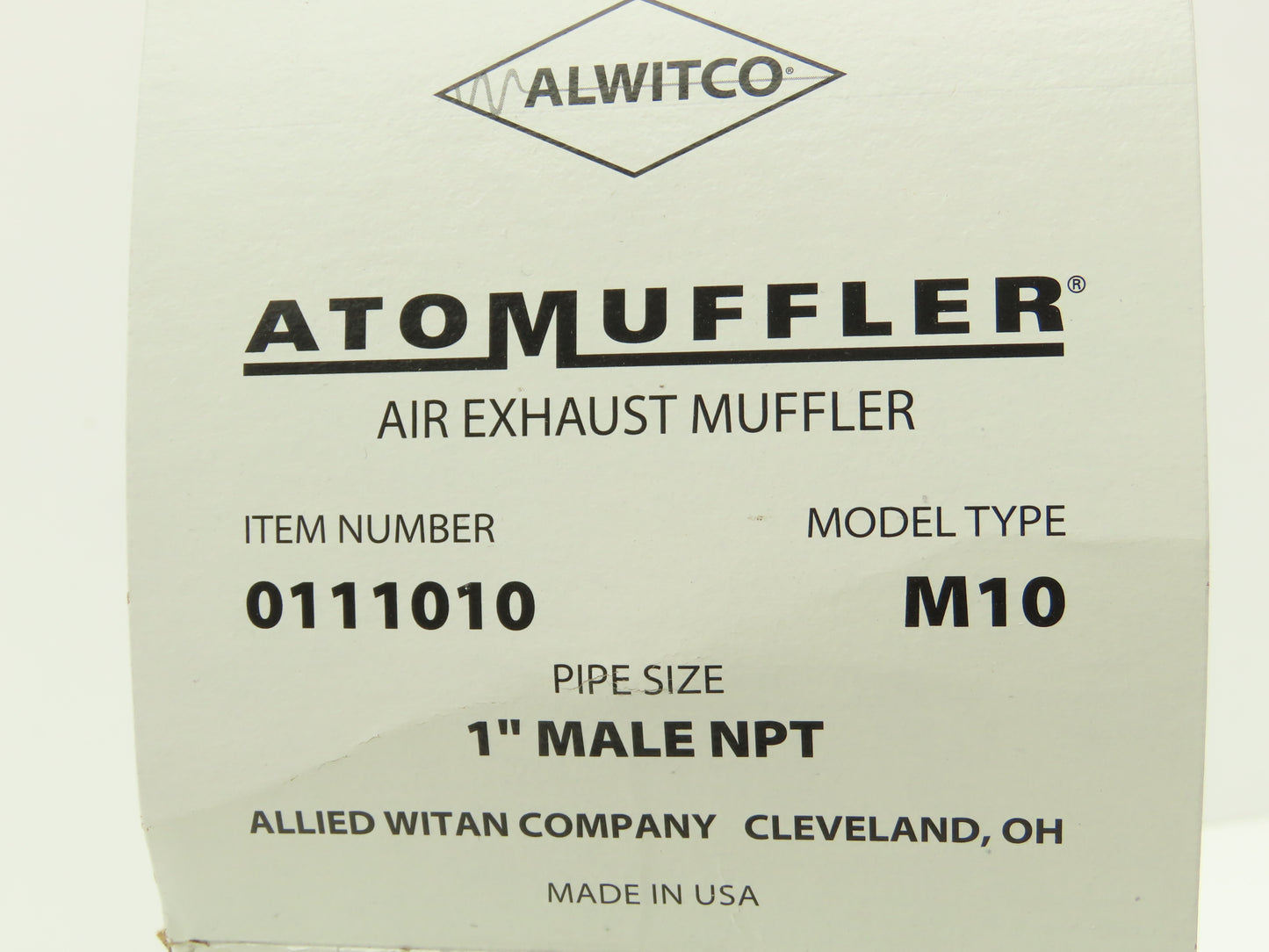 Allied Witan 0111010 M10 Alwitco AtoMuffler 1" NPT 125PSI Max Pressure