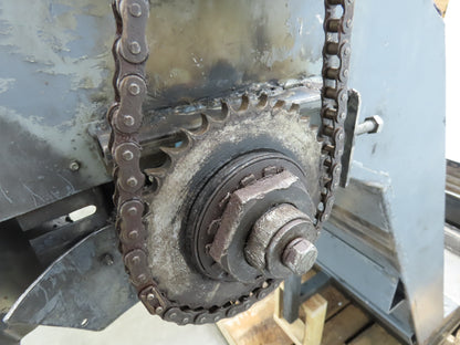 Enomoto 37"W x 8' 4" Chip Conveyor 26"Belt 220V *Needs New Drive Sprockets*