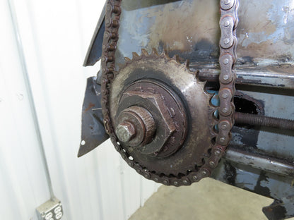 Enomoto 37"W x 8' 4" Chip Conveyor 26"Belt 220V *Needs New Drive Sprockets*