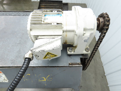 Enomoto 37"W x 8' 4" Chip Conveyor 26"Belt 220V *Needs New Drive Sprockets*