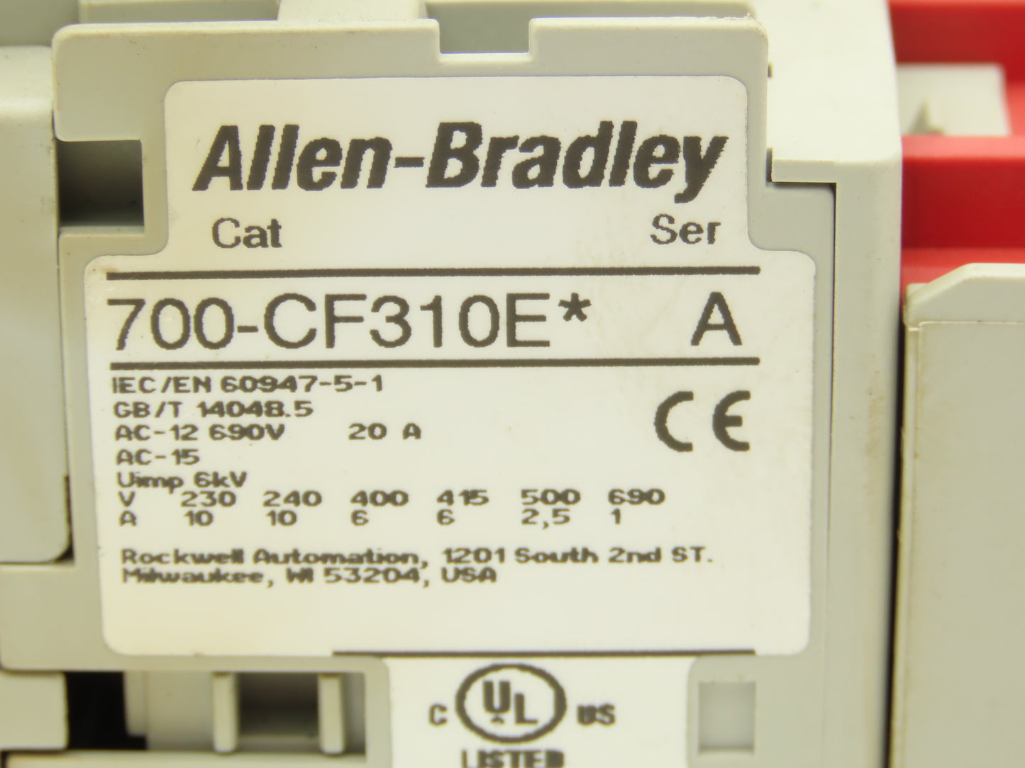Allen Bradley 4 Pole Contactor Safety Control Relay 24VDC Coil Lot of 5