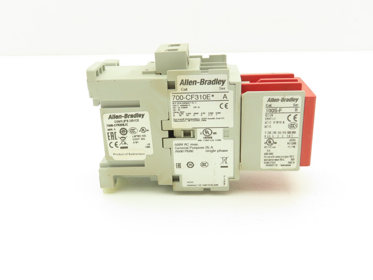 Allen Bradley 4 Pole Contactor Safety Control Relay 24VDC Coil Lot of 5