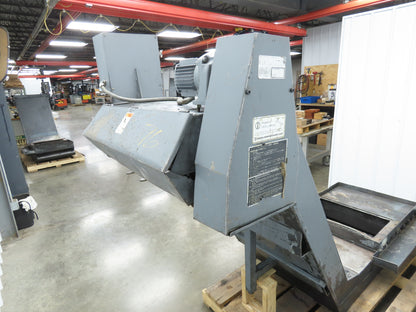 Enomoto 37"W x 8' 4" Chip Conveyor 26"Belt 46" Discharge 220V *READ*