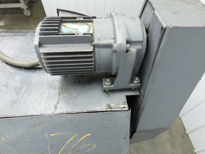 Enomoto 37"W x 8' 4" Chip Conveyor 26"Belt 46" Discharge 220V *READ*