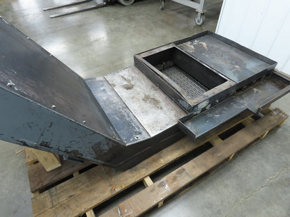 Enomoto 37"W x 8' 4" Chip Conveyor 26"Belt 46" Discharge 220V *READ*