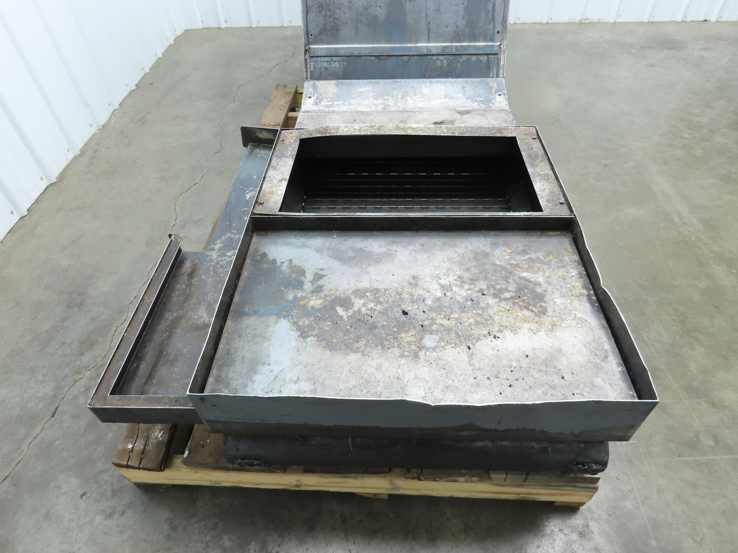 Enomoto 37"W x 8' 4" Chip Conveyor 26"Belt 46" Discharge 220V *READ*