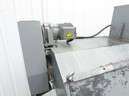 Enomoto 37"W x 8' 4"L Chip Conveyor 26"Belt 46"H Discharge 220V 3PH Chain Drive